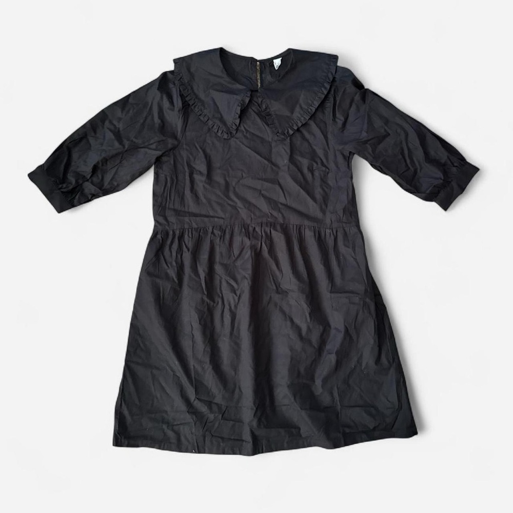 Black Ruffle Collar Wednesday Style Dress